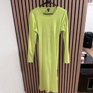 Wild Fable Lime Green Backless Body con Dress